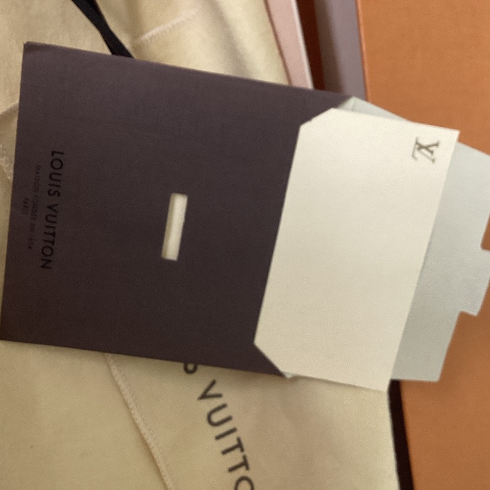 Louis Vuitton Orange Box with Beige Dust Bag and Brown Tags - Picture 3 of 5